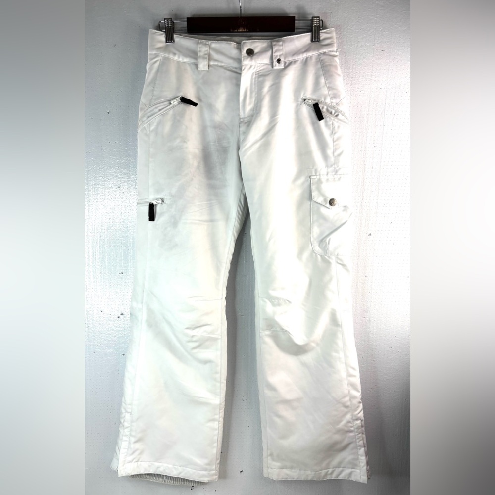b360 S 29-30 Athletic Women's Lined Pocketed White Ski Snow Pants